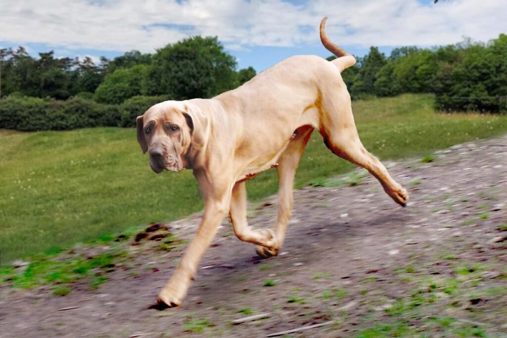 Fila brasileiro szuka ügetés közben